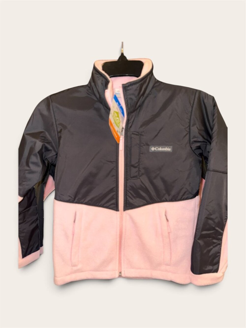 Columbia Birch Falls Kids Girl's Fleece LS Jacket Coat Pink Black XS S M NWT